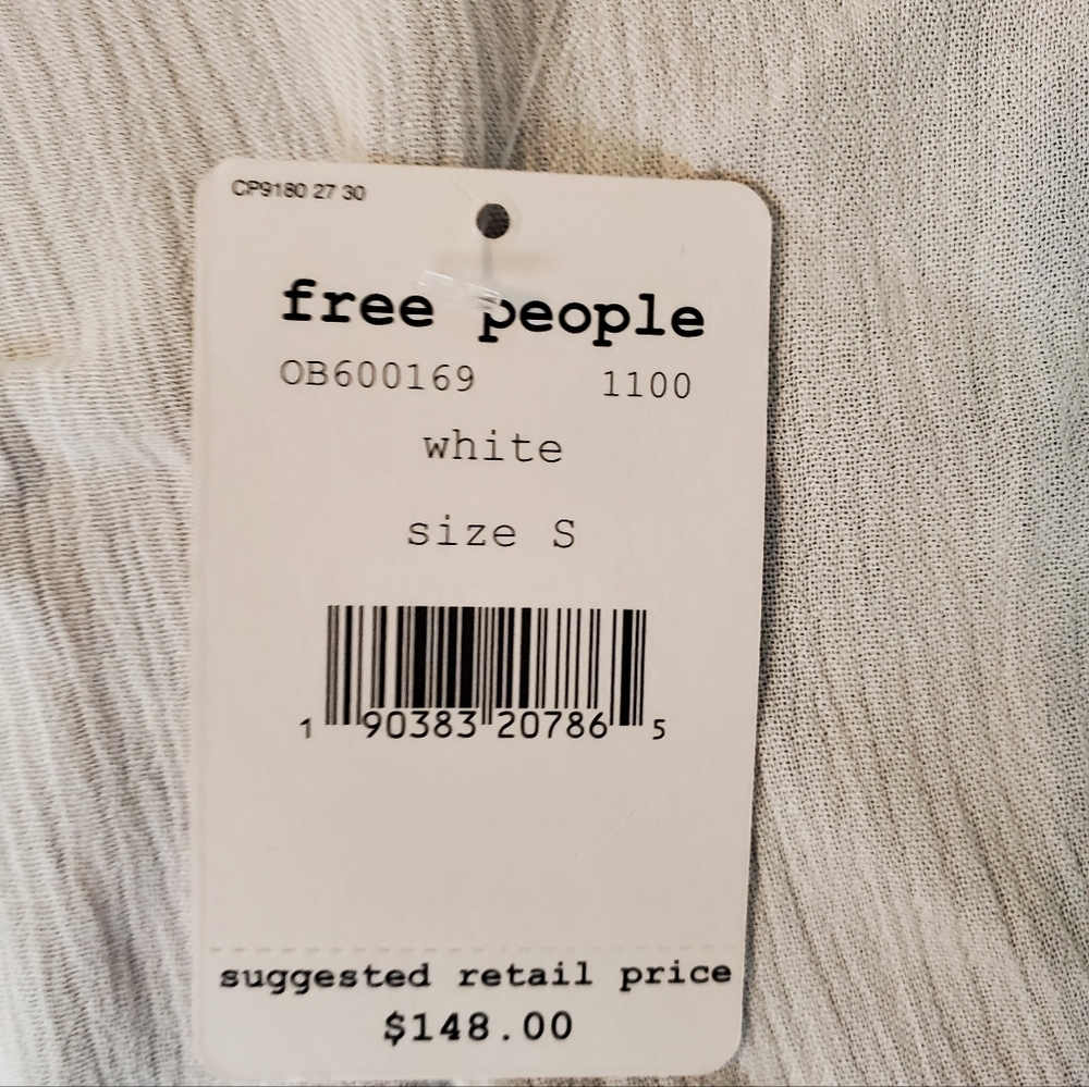 Free People NWT Women's Cora White Floral Embroidered Mini Dress Size S/Petite - Picture 11 of 15